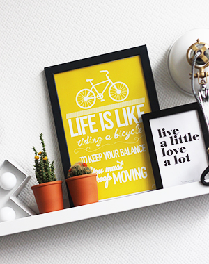 DIY Poster ‘Life is like riding a Bicycle…’