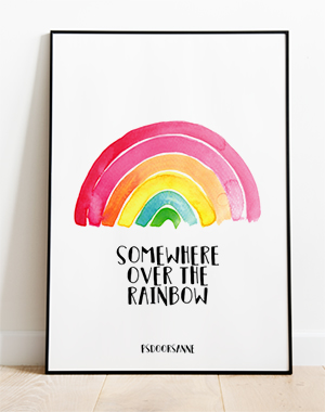 Somewhere over the rainbow poster + gratis download